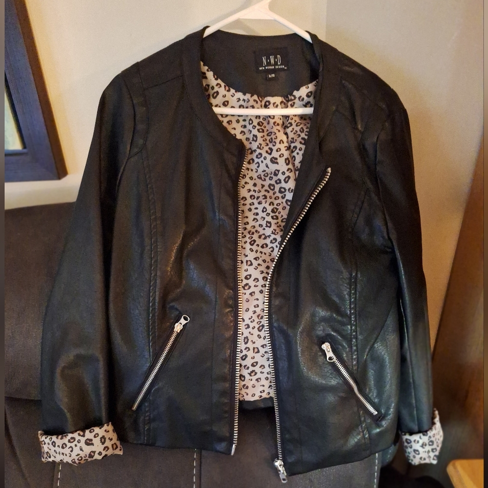 Faux leather jacket size XL